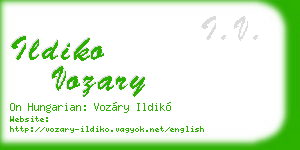 ildiko vozary business card
