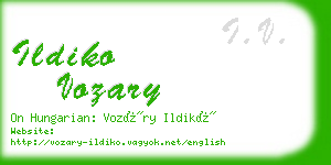 ildiko vozary business card